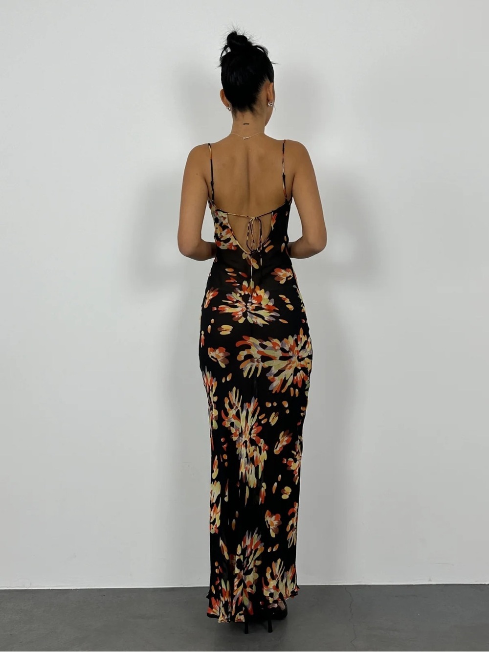 Rat & Boa Catarina Dress Long Maxi Gown Black Floral XS - Picture 11 of 17